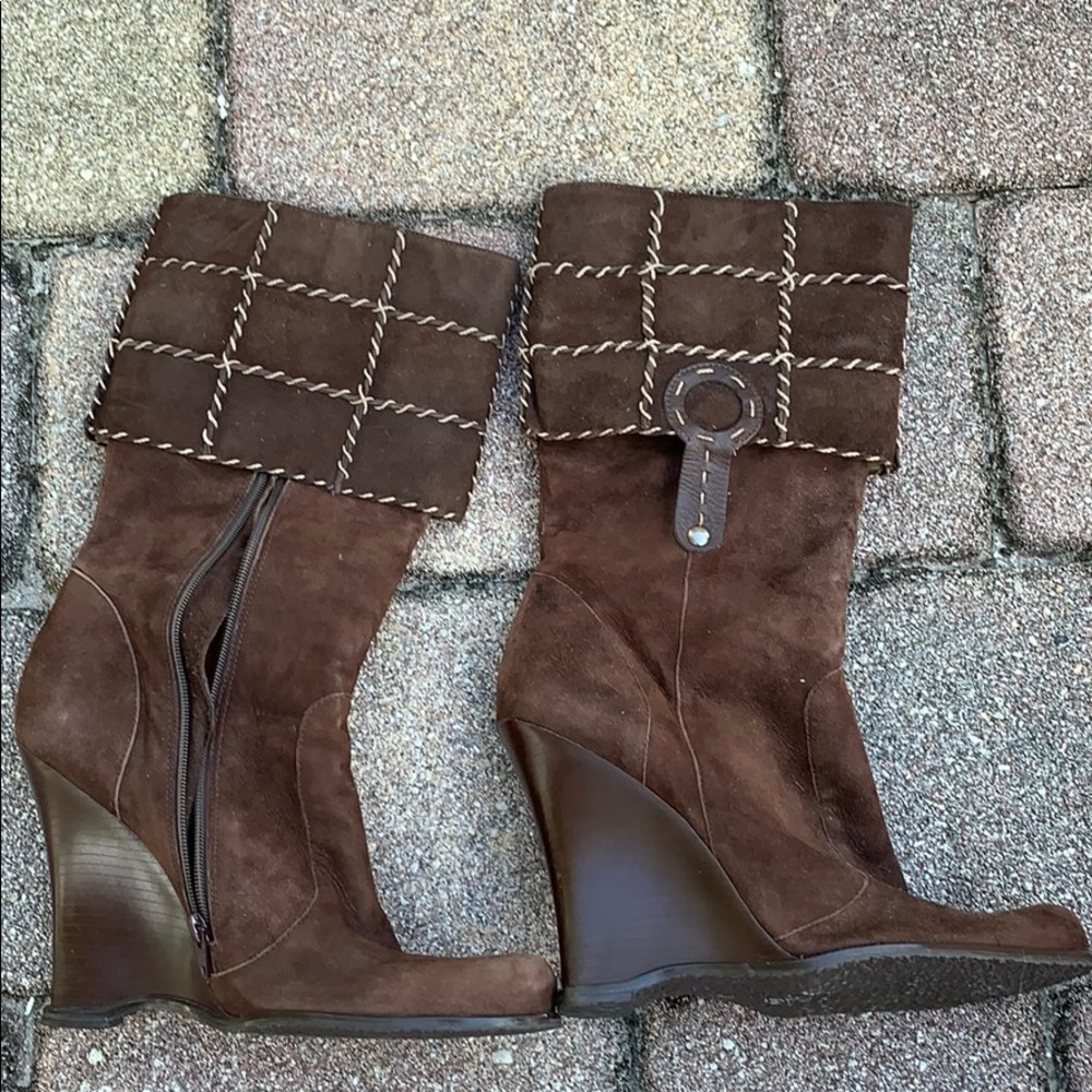 Vince Camuto Patchwork Suede Boots - image 3